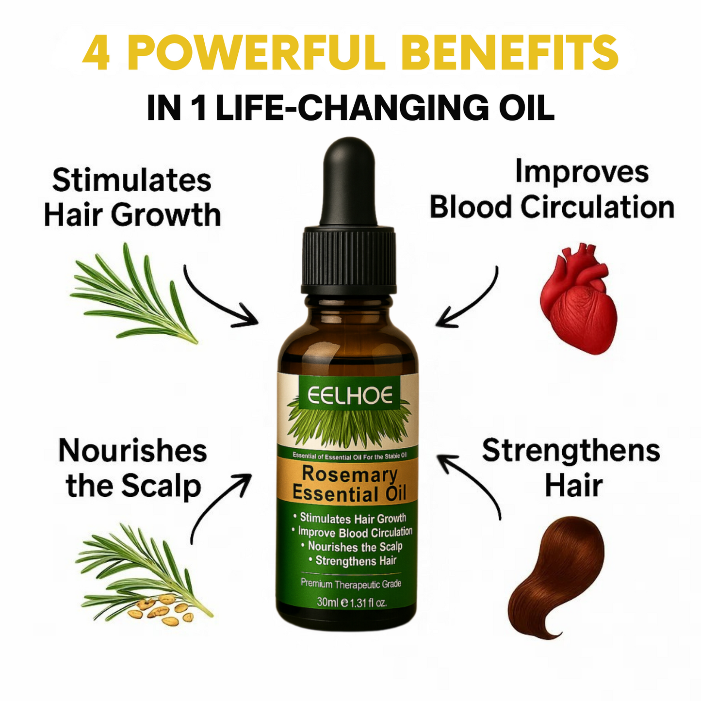 Rosemary Natural Hair Growth Oil